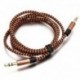 Lila 3,5 mm-es sztereó AUX audió TRS Jack kábel Nylon hímzett dugó autós telefonhoz 1M
