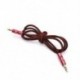 Piros 3,5 mm-es AUX audio TRS Jack kábel Nylon hímzett csatlakozó sztereó autós számítógéphez 1M