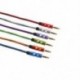 Piros 3,5 mm-es AUX audio TRS Jack kábel Nylon hímzett csatlakozó sztereó autós számítógéphez 1M