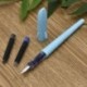 Kék 20db 20Pcs íróeszköz eldobható fekete kék töltőtoll tintapatron utántöltő