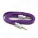 Lila 1PC 3,5 mm-es férfi-férfi lapos audio sztereó Aux-hosszabbító kábel kábel PC iPhone készülékhez