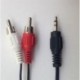 Audio Aux 3,5 mm 1/8 &quot a 2RCA férfi és férfi sztereó kábeladapterhez zenelejátszóhoz