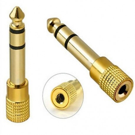 Új 1/8 3,5 mm-es női 6,5 mm-es 1/4 férfi fejhallgató sztereó audio jack adapter csatlakozó