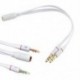 Új audió Aux sztereó fejhallgató mikrofoncsatlakozó kábeladapter nő 2-höz 3,5 mm-ig