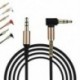 1M 3,5 mm-es jack audiokábel Férfi és férfi 90 fokos jobbszögű lapos Aux kábel Új