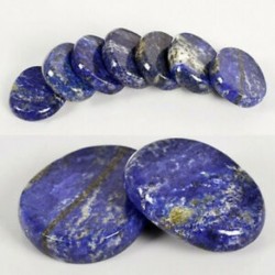 Természetes Lapis Lazuli lapos ovális kő polírozott energia gyógyító chakra kézműves