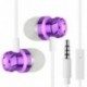 Fekete 3,5 mm-es fülbe sztereó fejhallgató fülhallgató Super Bass Music Earbuds fülhallgató mikrofonnal