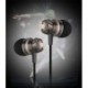 Fekete 3,5 mm-es fülbe sztereó fejhallgató fülhallgató Super Bass Music Earbuds fülhallgató mikrofonnal