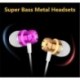 Fekete 3,5 mm-es fülbe sztereó fejhallgató fülhallgató Super Bass Music Earbuds fülhallgató mikrofonnal