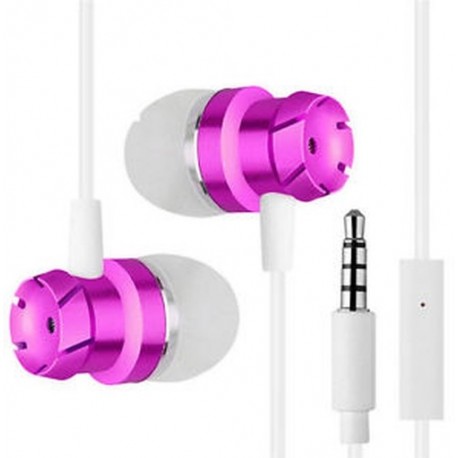 Rózsaszín 3,5 mm-es fülbe sztereó fejhallgató fülhallgató Super Bass Music Earbuds fülhallgató mikrofonnal
