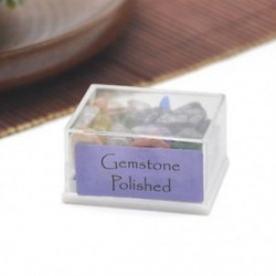 Gemstone Polished 1 doboz Mini természetes durva kövek nyers rózsa kvarc kristály ásványi sziklák gyűjteménye