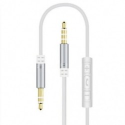 fehér 3,5 mm-es kiegészítő Aux-férfi és férfi sztereó hangkábel-kábel iPod autó MP3-PC-hez