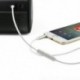 fehér 3,5 mm-es kiegészítő Aux-férfi és férfi sztereó hangkábel-kábel iPod autó MP3-PC-hez
