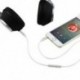fehér 3,5 mm-es kiegészítő Aux-férfi és férfi sztereó hangkábel-kábel iPod autó MP3-PC-hez