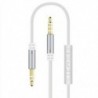 fehér 3,5 mm-es férfi és férfi Aux-kábel-kábel Kiegészítő sztereó audiokábel PC MP3 iPod-hoz