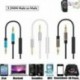 fehér 3,5 mm-es férfi és férfi Aux-kábel-kábel Kiegészítő sztereó audiokábel PC MP3 iPod-hoz