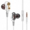 fehér 7D HIFI Super Bass sztereó fül fülhallgató Dual Dynamaic vezető fejhallgató fejhallgató