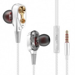 fehér 7D HIFI fülhallgató fülhallgató Dual Dynamaic illesztőprogram Super Bass sztereó fejhallgató fejhallgató