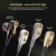 Arany 7D HIFI fülhallgató fülhallgató Dual Dynamaic illesztőprogram Super Bass sztereó fejhallgató fejhallgató