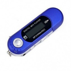 Kék Hordozható USB digitális MP3 zenelejátszó LCD képernyő támogatás 32 GB-os TF kártya és FM rádió