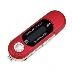 Piros Hordozható USB digitális MP3 zenelejátszó LCD képernyő támogatás 32 GB-os TF kártya és FM rádió