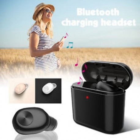* 5 fekete (Bluetooth 4.1) Vezeték nélküli Bluetooth Earbuds w / Mic True Bass ikrek Stereo In-Ear fülhallgató