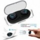 * 5 fekete (Bluetooth 4.1) Vezeték nélküli Bluetooth Earbuds w / Mic True Bass ikrek Stereo In-Ear fülhallgató