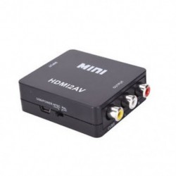 Fekete 1080P HDMI-RCA AV / CVBS adapter HD Mini HDMI2AV videó átalakító TV-hez