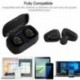 Fekete   piros Mini True vezeték nélküli Bluetooth fülhallgató fülhallgató HIFI fülhallgatóval