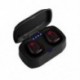 Fekete   piros Mini True vezeték nélküli Bluetooth fülhallgató fülhallgató HIFI fülhallgatóval