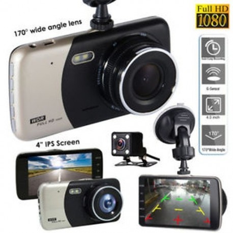 4`` HD 1080P Dual Lens fényképezőgép autós DVR jármű videó műszerfal felvevő G-érzékelő