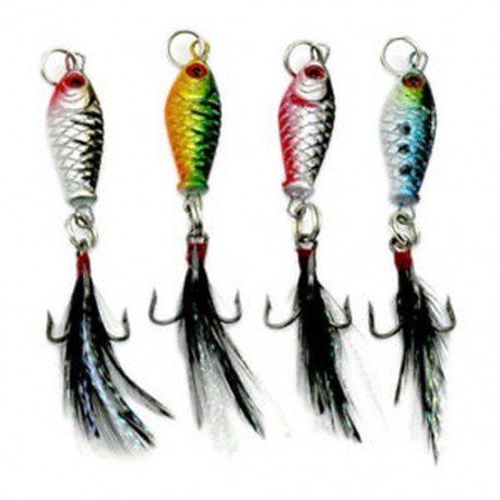 4db halászati csalit (hossza 2,5 cm ... Horgász csalik Crankbaits horogok Garnélarák Minnow Frog Fish Baits Bass Tackle