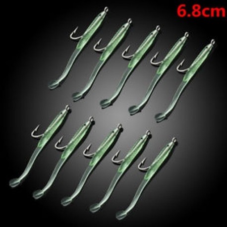 10PCS fényes csalit (hossza 6 ... Horgász csalik Crankbaits horogok Garnélarák Minnow Frog Fish Baits Bass Tackle Tool