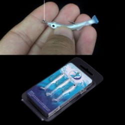 3db csalik (hossza 5,5 cm) Horgász csalik Crankbaits horogok Garnélarák Minnow Frog Fish Baits Bass Tackle Tool