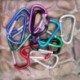 5X alumínium D-gyűrű karabiner kulcslánc csipesz Snap Hook Karabiner kemping kulcstartó