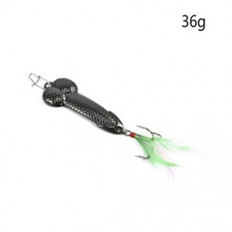 Gun Black 36g Penis Fishing Lure Bass Funny Tackle Hook Dick Spinner Spike Pike 15g-36g Hot