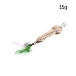 Rose Gold 15g Forró horgászbotok horgos dick spinner kanál csuklya csörgő fogantyú horog 15g-36g