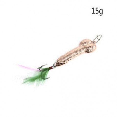 Rose Gold 15g Forró horgászbotok horgos dick spinner kanál csuklya csörgő fogantyú horog 15g-36g