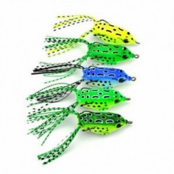 5db véletlenszerű 5db halászati csalik Nagy béka Topwater Crankbait horog Bass zsákmány eszköz