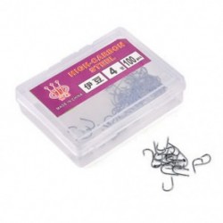 4 * 100db 10 méretű válogatott horgászpálcás élezett horog Fishhook Jig feketék JP