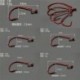 1 * (3,6 * 1.7cm) 20db széles rés féreg horog Jig horgász kampó kampók puha húst csalit eszközök 5 Méretek