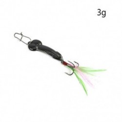 Gun Black 3g Új horgászbotok fogóhorog Dick Spinner kanál csuka csörgő fogantyú 15g-36g