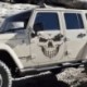 Fekete 3D koponya auto autó lökhárító ablak hood matricák vinil matrica DIY dekoráció fekete fehér