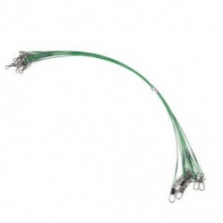 20Pcs 25cm Rengeteg 20PCS Zöld 15/20 / 25cm Snap Fishing Trace Lures Leader Steel Wire Spinner