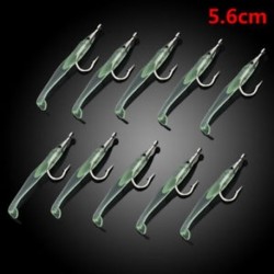 5.6cm 10PCS világító gumi angolna halászati csalik féreg basszus hajtóka horgászat kültéri halászat