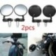 Fekete motorkerékpár kör 7/8 &quot Bar End Cafe hátsó oldalsó tükrök Bobber Cafe Racer számára