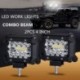 2db 4 hüvelykes 12V 200W-os fehér LED-es munkafényszóró pálcák öblítése Mount Combo vezetési lámpa