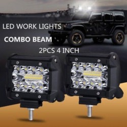 2db 4 hüvelykes 12V 200W-os fehér LED-es munkafényszóró pálcák öblítése Mount Combo vezetési lámpa