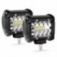 2db 4 hüvelykes 12V 200W-os fehér LED-es munkafényszóró pálcák öblítése Mount Combo vezetési lámpa