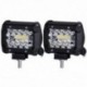 2db 4 hüvelykes 12V 200W-os fehér LED-es munkafényszóró pálcák öblítése Mount Combo vezetési lámpa